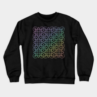 Chromatic Filigree Design (Diagonal Rainbow Ombre) Crewneck Sweatshirt